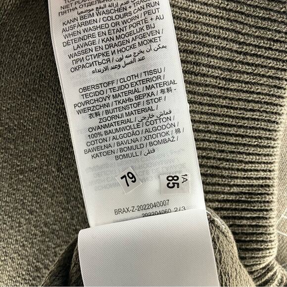 NWT BRAX Joshua The Knitted Sweater Organic Cotton Cardigan Olive Green Large - Picture 6 of 7